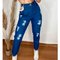 Calça Mom Jeans Feminina Destroyed Azul Escuro Cintura Alta Blogueira