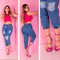 Calça Feminina Jogger Jeans Destroyed Cintura Alta Blogueira