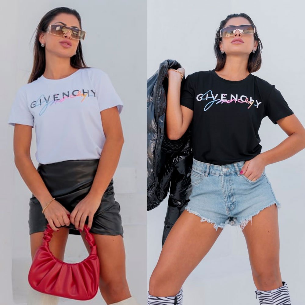 T-shirt Feminina Estampada Frase Tendência