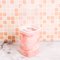 Kit Banheiro Com 3 Peças Marmorizado Rosa
