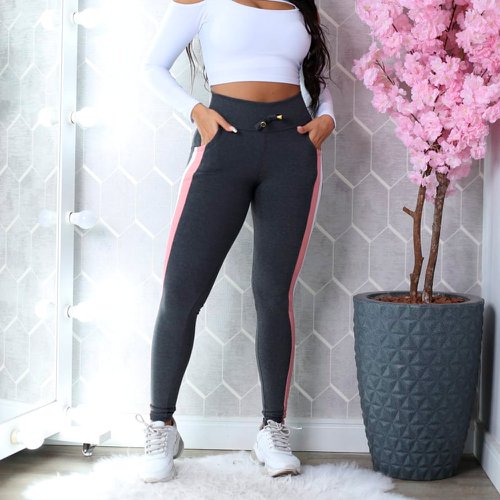 Calça moletom com discount listra feminina