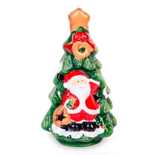 Enfeite Natalino Árvore Natal Papai Noel Com LED 14 cm - Compre Agora -  Feira da Madrugada SP