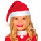 Touca Gorro Papai Noel Feltro Vermelho C/ Branco Com Pompom