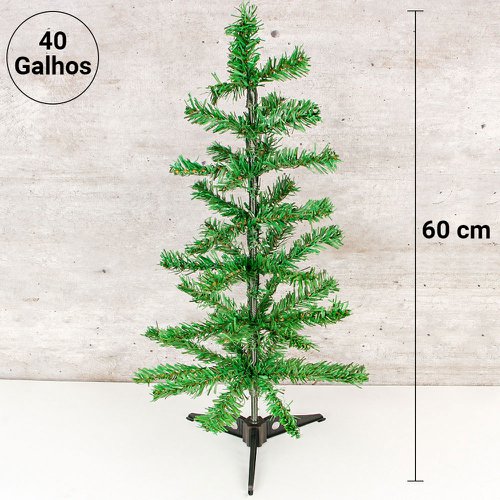 Árvore De Natal Com 40 Galhos 60 Cm