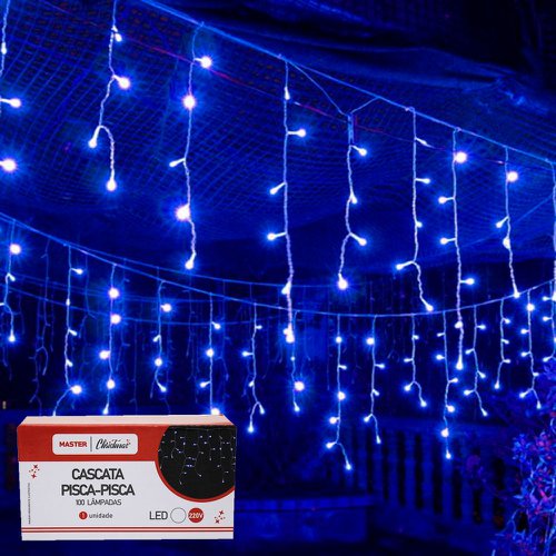 Pisca Pisca Cascata LED 127V 100 Lâmpadas 2,5M Branco - Compre Agora -  Feira da Madrugada SP