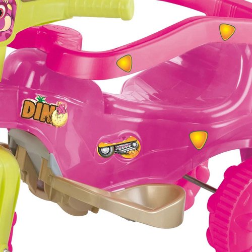 Triciclo Velotrol Tonquinha Motoca Infantil Dino Pink Menina