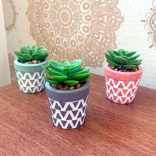 Enfeite Vaso Decorativo Mini Planta Suculenta Atacado - Compre Agora -  Feira da Madrugada SP