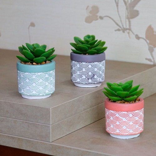 Enfeite Vaso Decorativo Mini Planta Suculenta Atacado