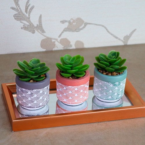 Enfeite Vaso Decorativo Mini Planta Suculenta Atacado