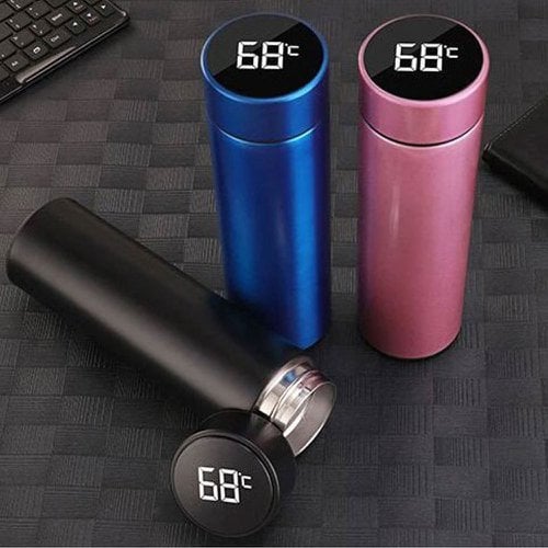 Garrafa Térmica Inteligente Visor LED Digital 450ml - Feira da Madrugada SP