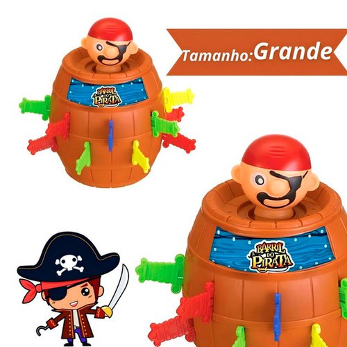 Brinquedo Jogo Pula Barril Do Pirata Grande Infantil Wellkids