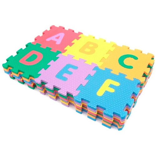 Mini Tapete Tatame de Eva Numeros Letras 36 Peças 4cm x 5mm