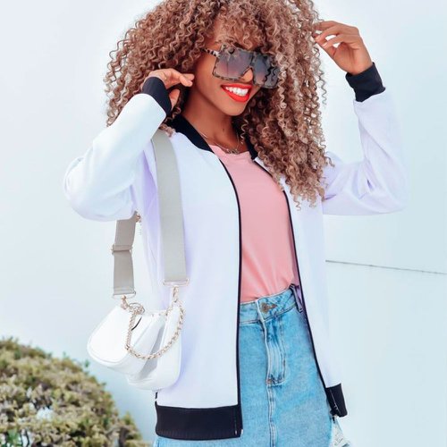 Jaqueta bomber feminina rosa top