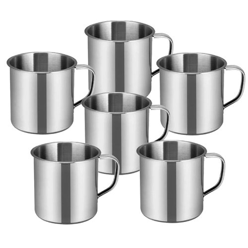 Conjunto 6 Canecas De Inox 150 Ml Atacado