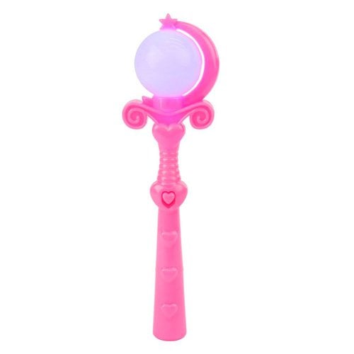 Varinha Mágica Com Luz De Plástico Rosa 20 Cm