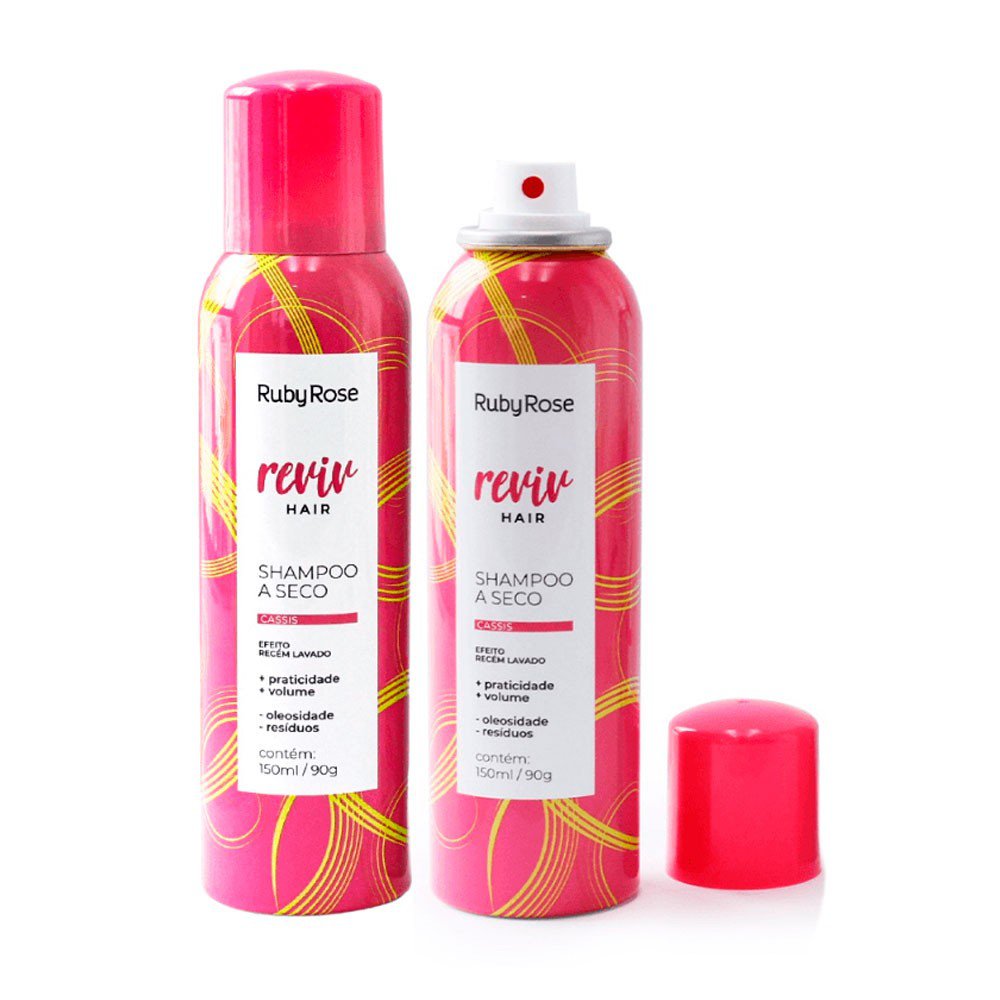 Shampoo A Seco Ruby Rose Reviv Hair Cassis E Baunilha 150ml Feira