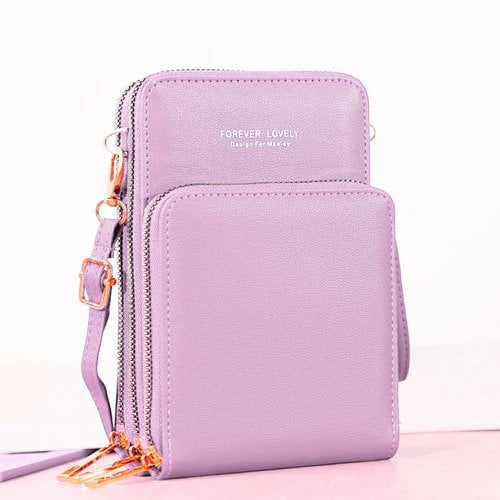 Bolsa Feminina Transversal Com 3 Divisórias Porta Celular