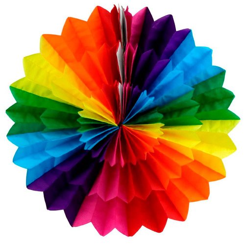 Enfeite Festa Junina De Papel 3D Colorida Flor 30 Cm