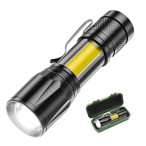 Mini Lanterna Tática Com Led E Zoom Recarregável Atacado