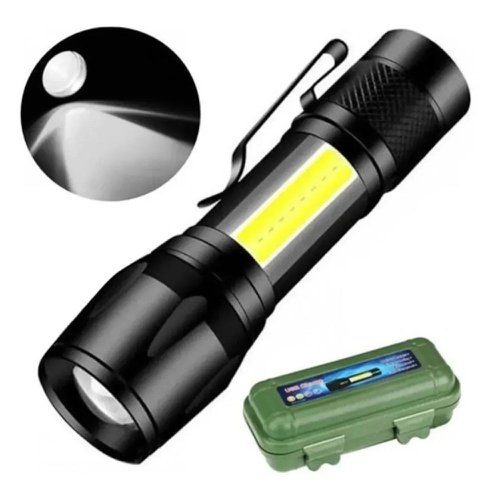 Mini Lanterna Tática Com Led E Zoom Recarregável Atacado
