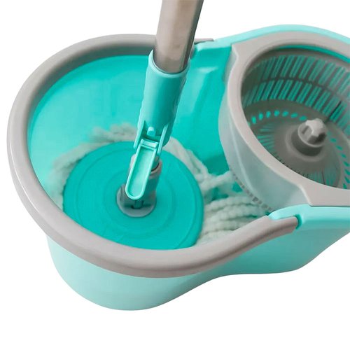 Mop Spin 180° Esfregão Giratório Limpeza Multiuso Balde 8L