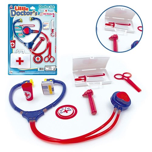 Kit Médico Doutor Infantil De Brinquedo 9 Peças Little Doctor