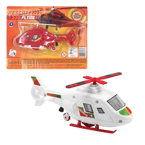Helicóptero Regaste De Brinquedo 17 Cm À Fricção Infantil