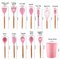 Kit Conjunto De Utensílios Silicone Com 12 Peças Cabo Madeira