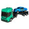 Mini Caminhão Reboque + Carrinho Colorido De Brinquedo BS Toys