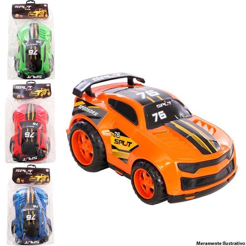 Carrinho Infantil Split 17cm De Brinquedo Colorido BS Toys