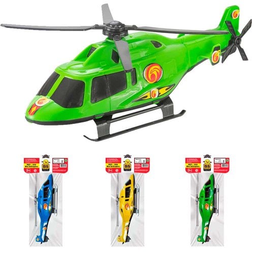 Mini Helicóptero De Brinquedo 32cm Colorido Bs Toys
