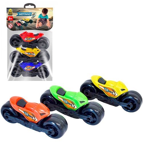 Kit 3 Motos Sortidas Brinquedo Solapa Infantil Bs Toys