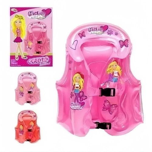 Colete Infantil Inflável Colorido Girls Para Piscina 45 Cm