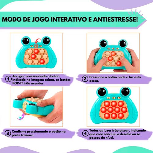 Mini Game Pop It Portátil Fast Push Puzzle Elêtronico Anti-Stress U