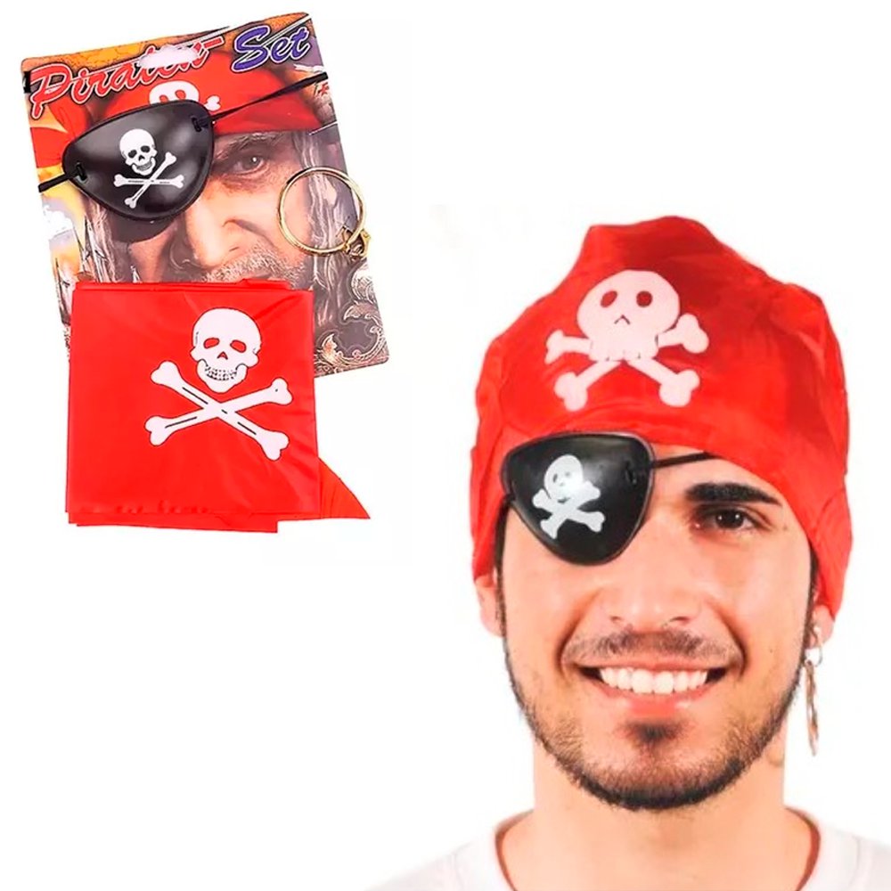 Fantasia Pirata Infantil Halloween com Máscara e Acessórios - Extra Festas