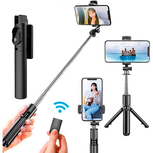 Mini Tripé De Celular Bastão De Selfie Bluetooth Com Controle