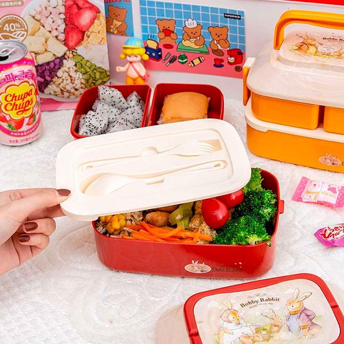 Lancheira Bento Box Infantil Marmita Colorida 3 Divisórias