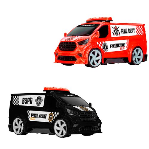 Brinquedo Mini Carro Van Furgão Polícia E Resgate