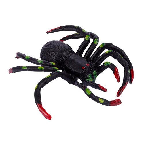 Aranha De Plástico 8cm Colorido Enfeite Halloween