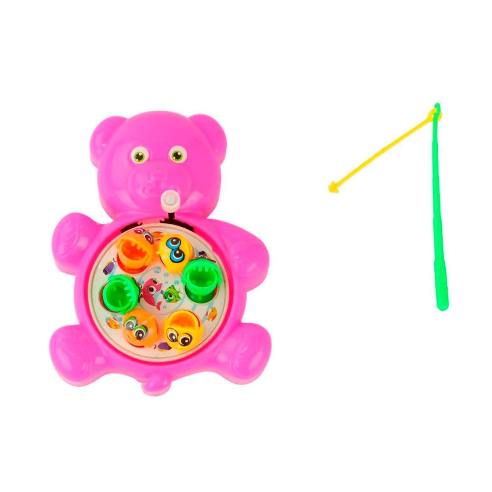 Brinquedo Pega Peixe Movido À Corda Urso 09 Peças Colors