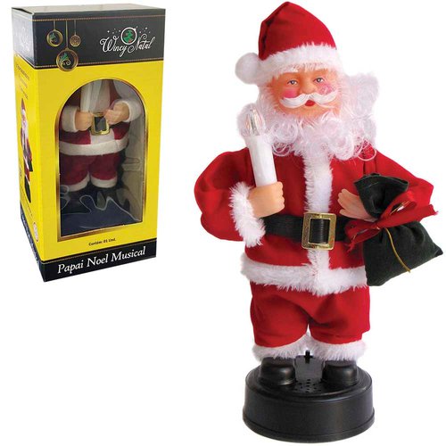 Papai Noel Musical Com Movimento E Iluminação À Pilha