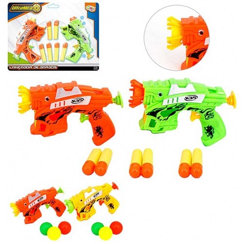 Kit 2 Pistolas Lançador De Dardos Infantil WellKids