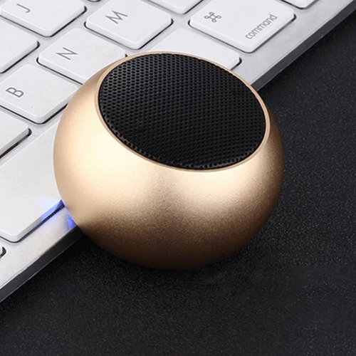 Mini Caixa De Som Redonda Portátil Bluetooth Espelhada Fosca