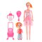 Boneca Amy Family Com 3 Acessórios Brinquedo Infantil