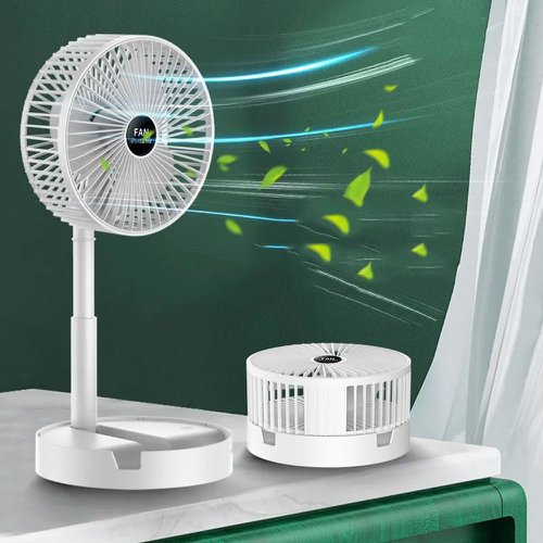 Ventilador Portátil De Mesa Dobrável Silencioso Recarregável