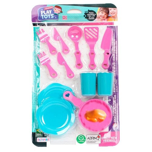 Kit Refeição Com Panelinha Pratinho 13 Peças Infantil Brinquedo