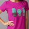 Blusa feminina T-Shirt Estampa De Cactos Texturizados