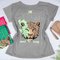 Blusa Feminina T-Shirt Manga Curta Estampa 3D De Animal