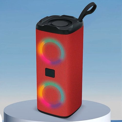 Caixa De Som Portátil Bluetooth Luz RGB A Prova De Respingos