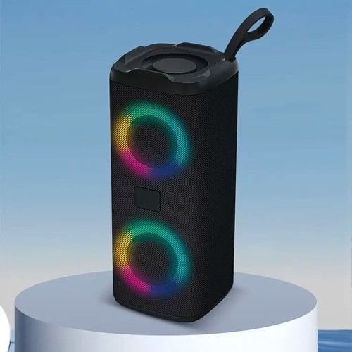 Caixa De Som Portátil Bluetooth Luz RGB A Prova De Respingos